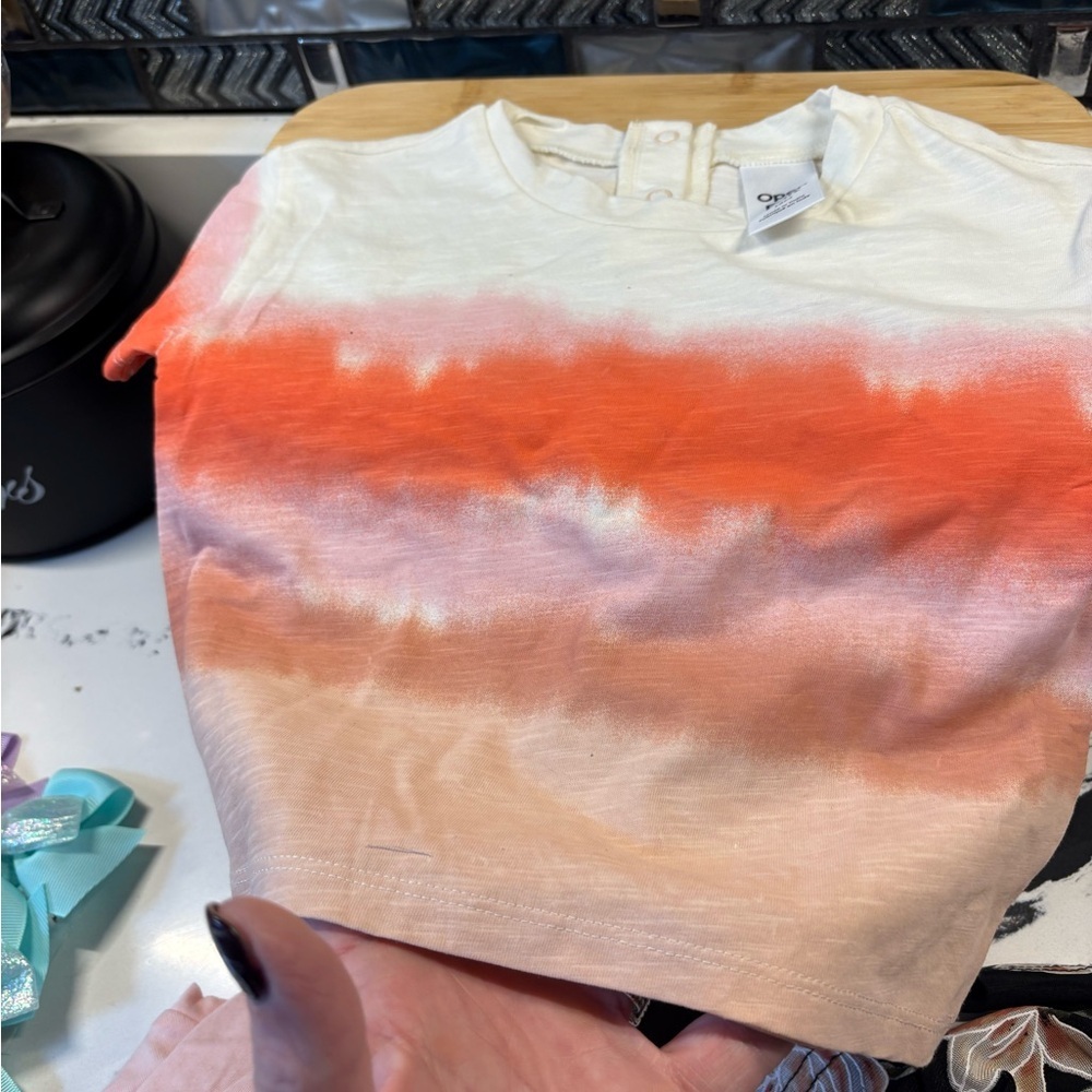 OshKosh B'gosh Kids Tie-Dye Tee - Orange and Cream